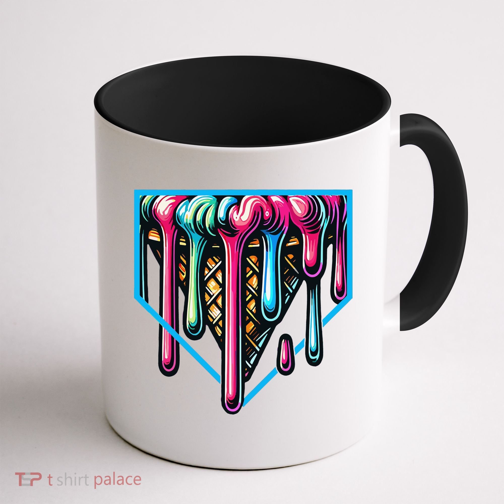 Home Plate Drip Ice Cream Softball & Baseball Coffee Mug