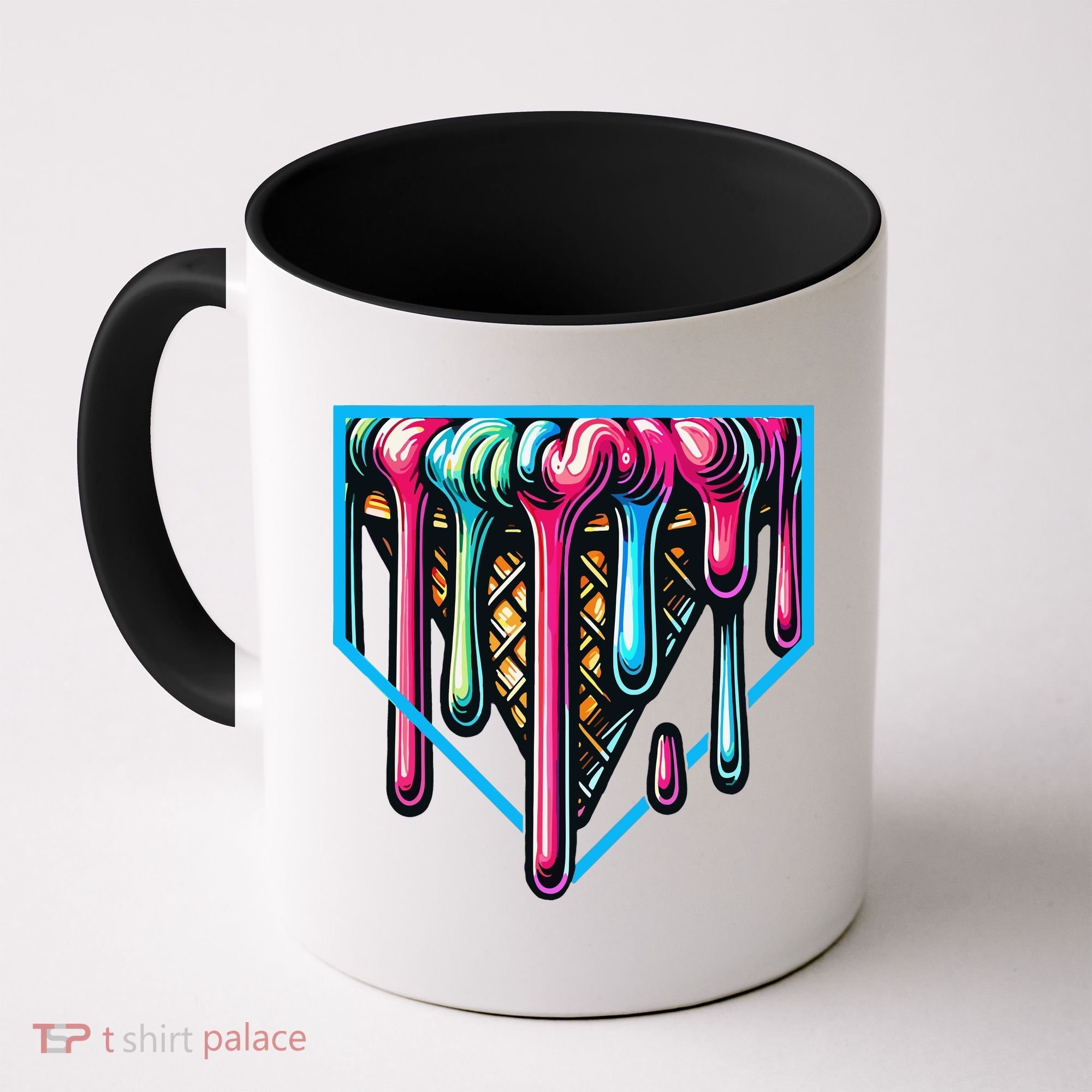 Home Plate Drip Ice Cream Softball & Baseball Coffee Mug