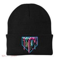 Home Plate Drip Ice Cream Softball & Baseball Beanie thumb 0