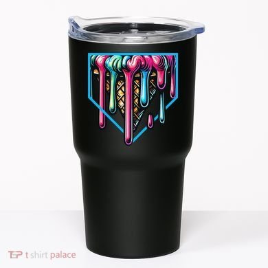 Home Plate Drip Ice Cream Softball & Baseball Tumbler