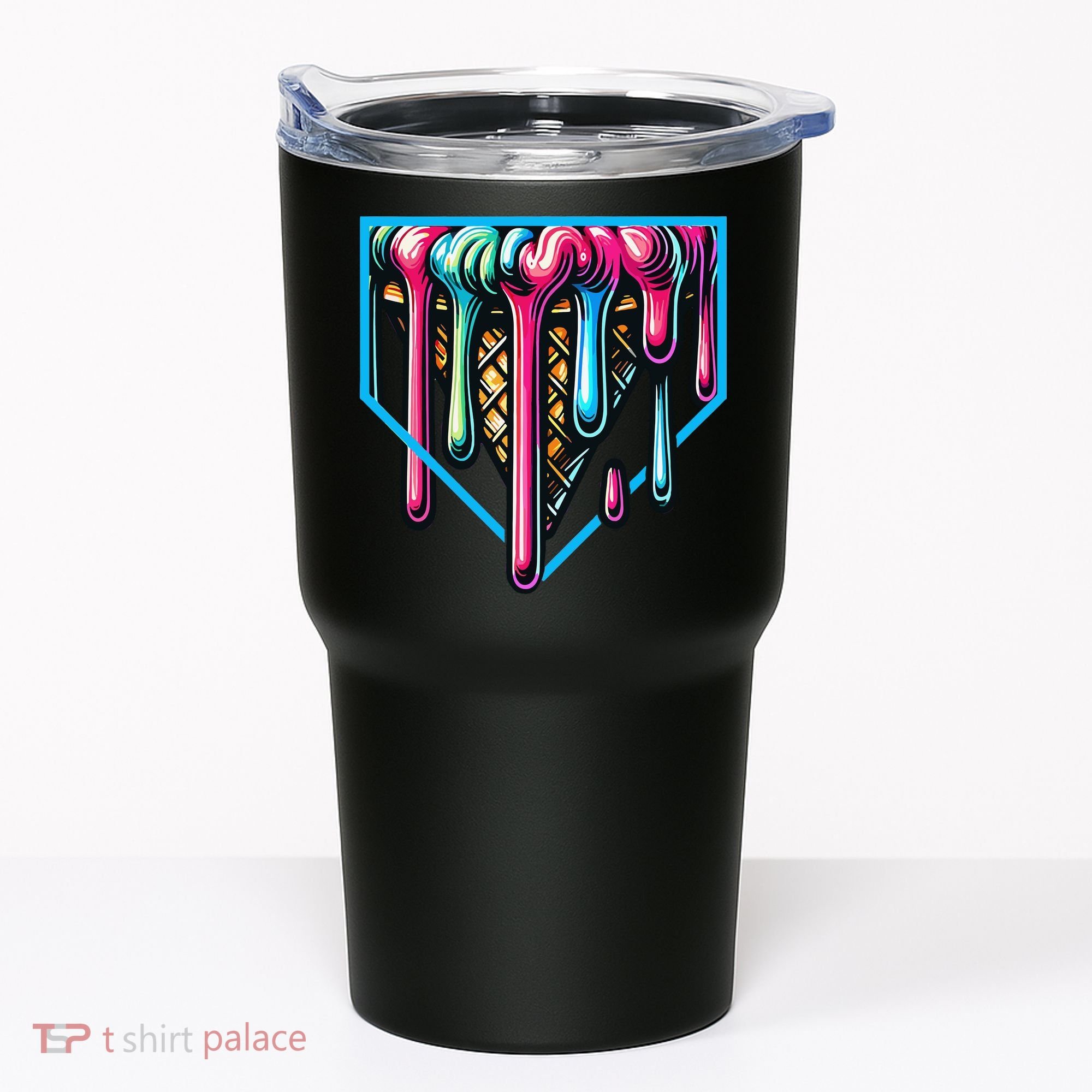 Home Plate Drip Ice Cream Softball & Baseball Tumbler