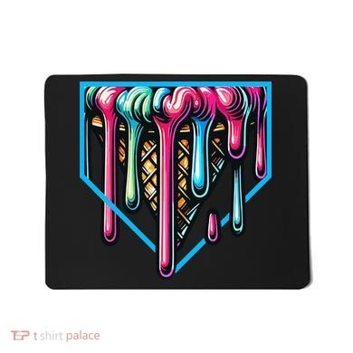 Home Plate Drip Ice Cream Softball & Baseball Mousepad