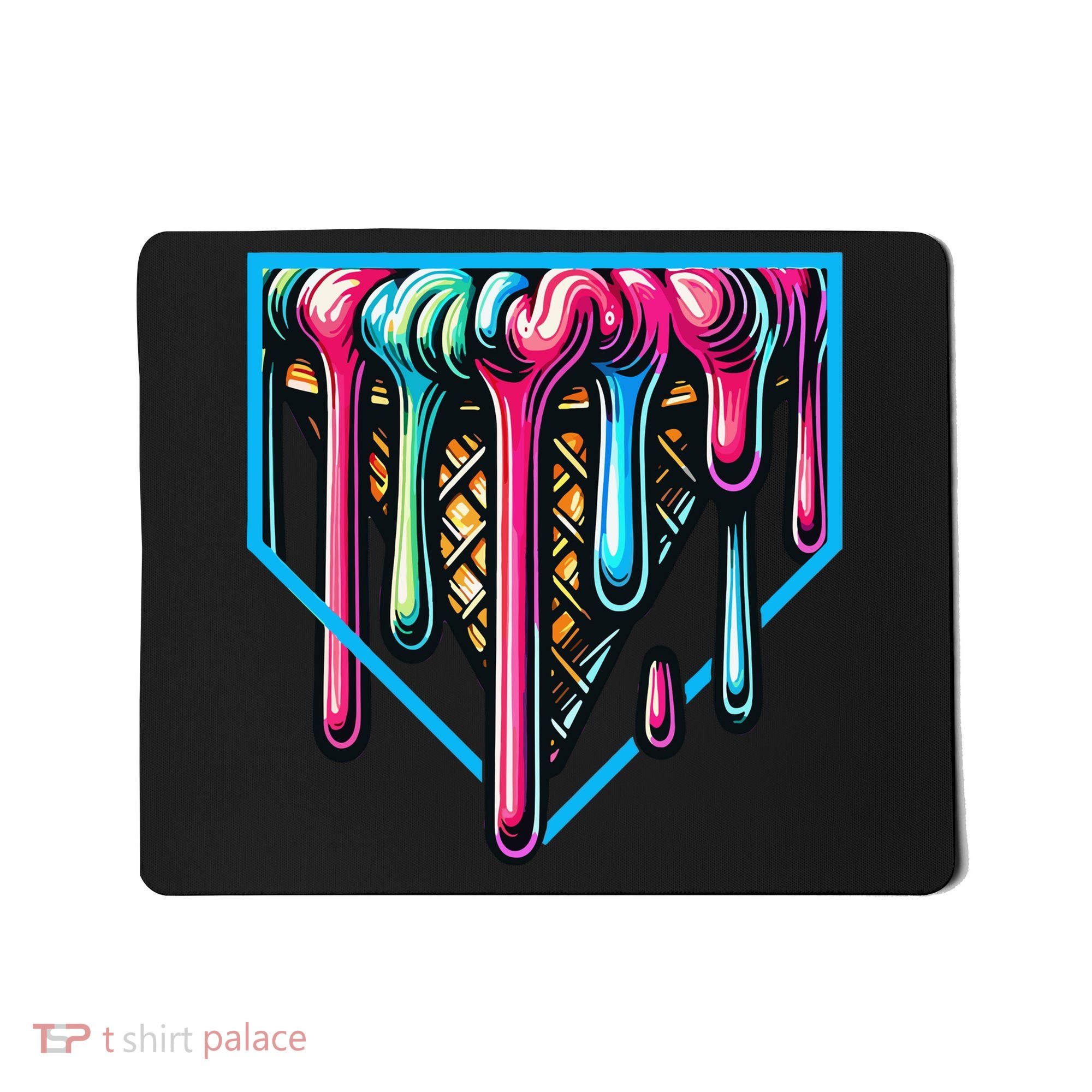Home Plate Drip Ice Cream Softball & Baseball Mousepad