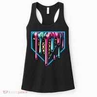 Home Plate Drip Ice Cream Softball & Baseball Women's Tank Top thumb 0