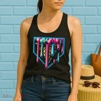 Home Plate Drip Ice Cream Softball & Baseball Women's Tank Top thumb 2