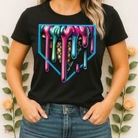 Home Plate Drip Ice Cream Softball & Baseball Women's T-Shirt thumb 2