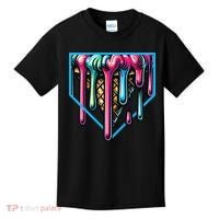 Home Plate Drip Ice Cream Softball & Baseball Kids T-Shirt thumb 0