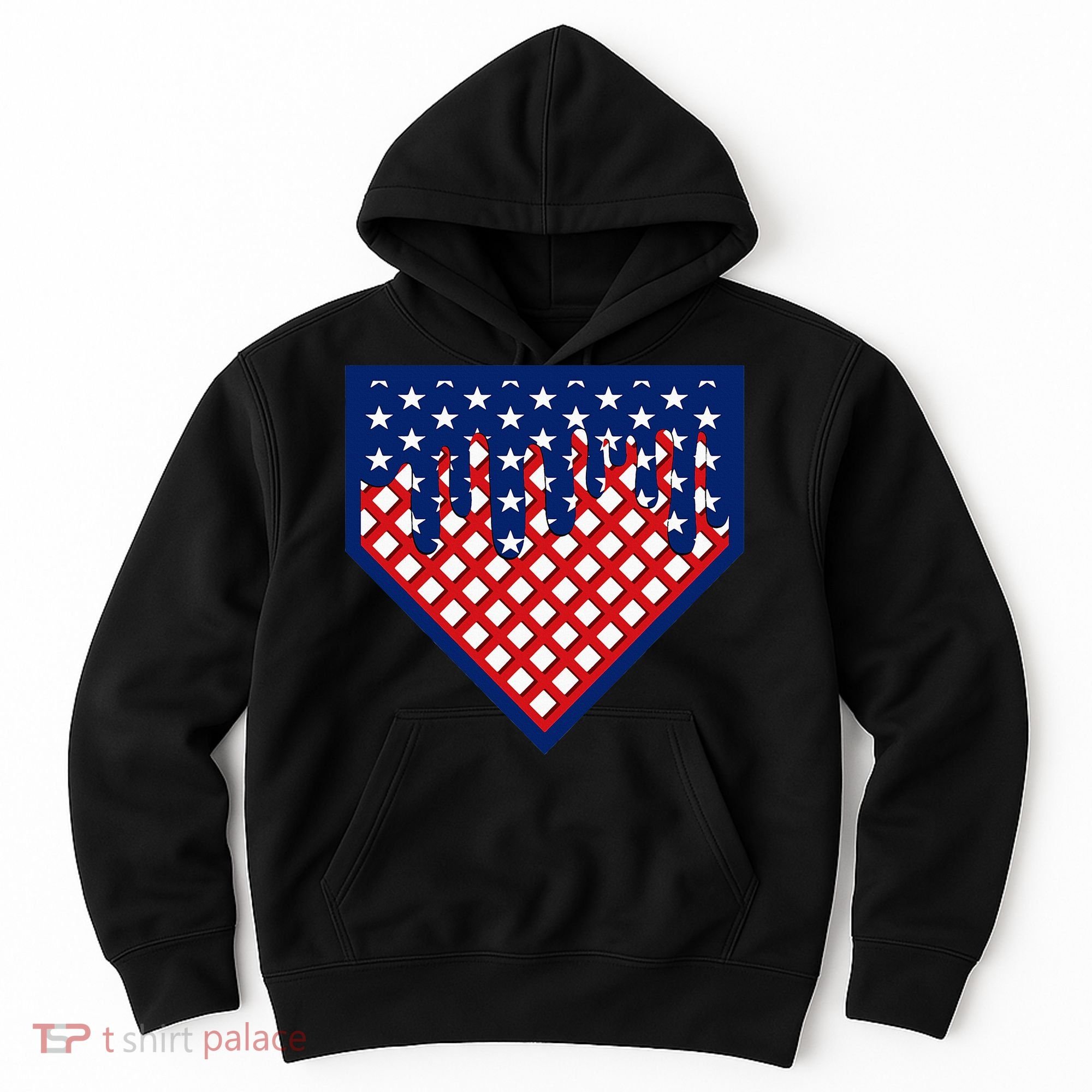 Home Plate Drip Ice Cream Softball & Baseball Hoodie