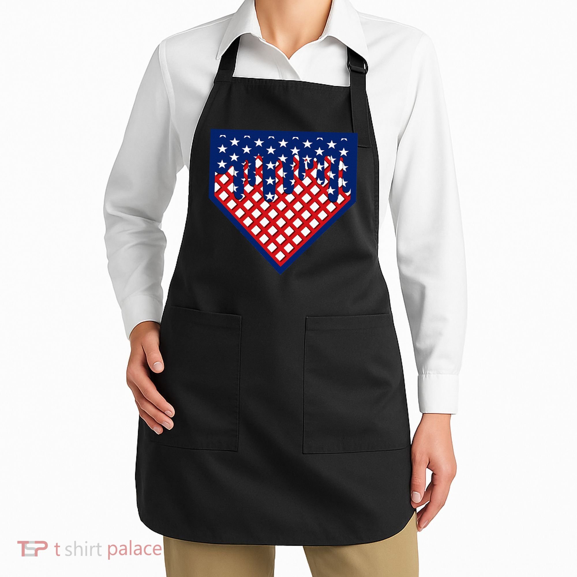 Home Plate Drip Ice Cream Softball & Baseball Apron