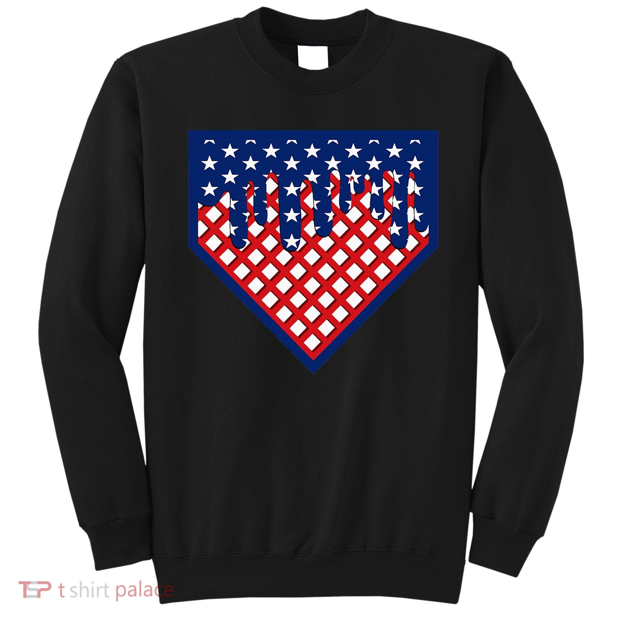 Home Plate Drip Ice Cream Softball & Baseball Sweatshirt