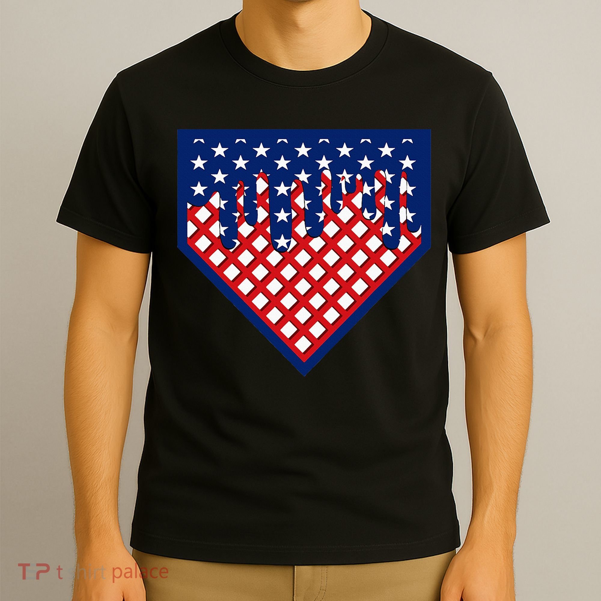 Home Plate Drip Ice Cream Softball & Baseball T-Shirt