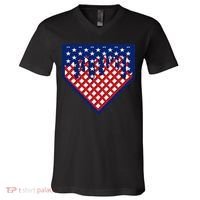 Home Plate Drip Ice Cream Softball & Baseball V-Neck T-Shirt thumb 0