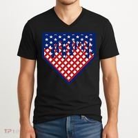 Home Plate Drip Ice Cream Softball & Baseball V-Neck T-Shirt thumb 2
