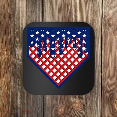 Home Plate Drip Ice Cream Softball & Baseball Coaster