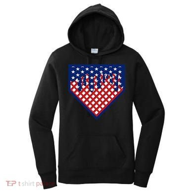 Home Plate Drip Ice Cream Softball & Baseball Women's Hoodie