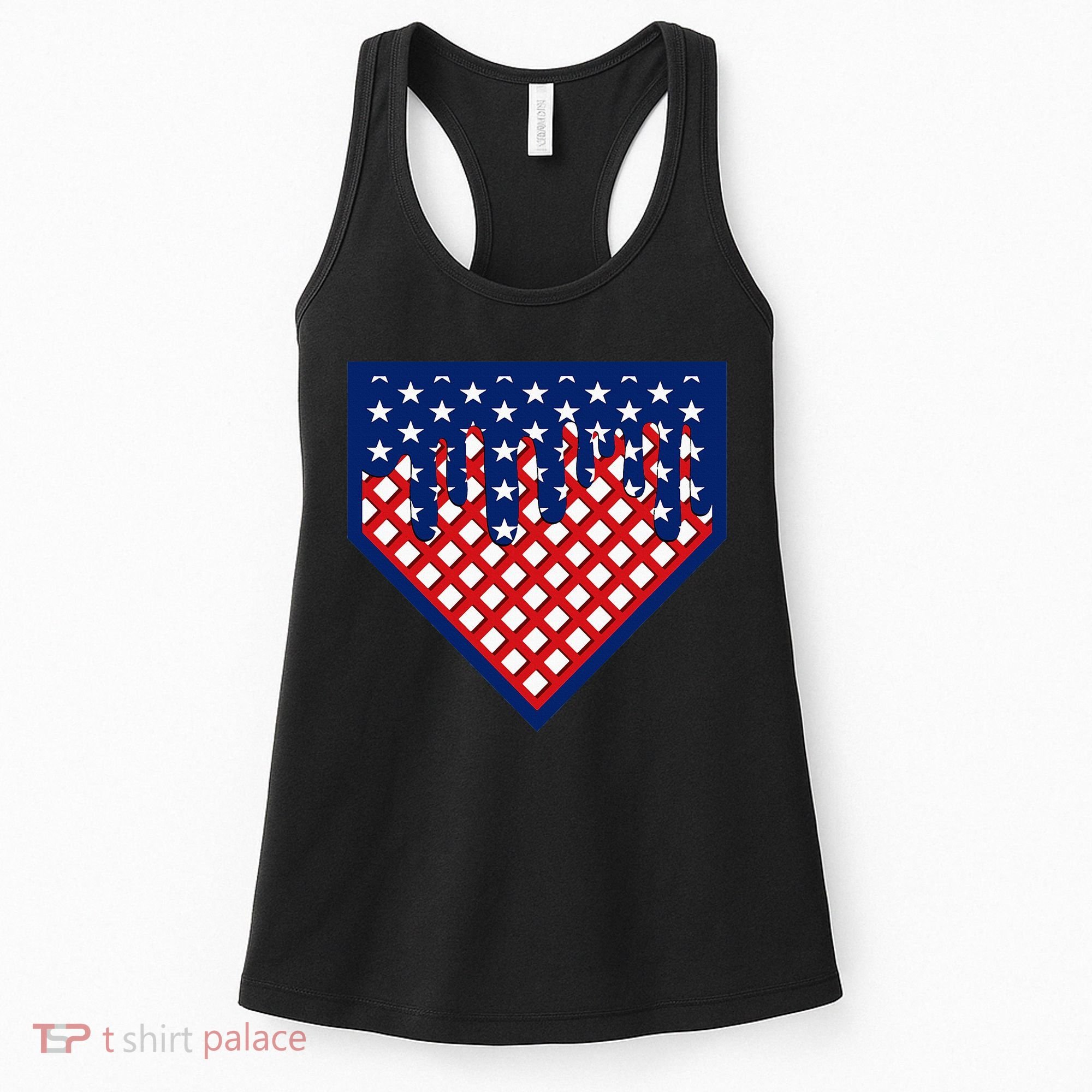 Home Plate Drip Ice Cream Softball & Baseball Women's Tank Top