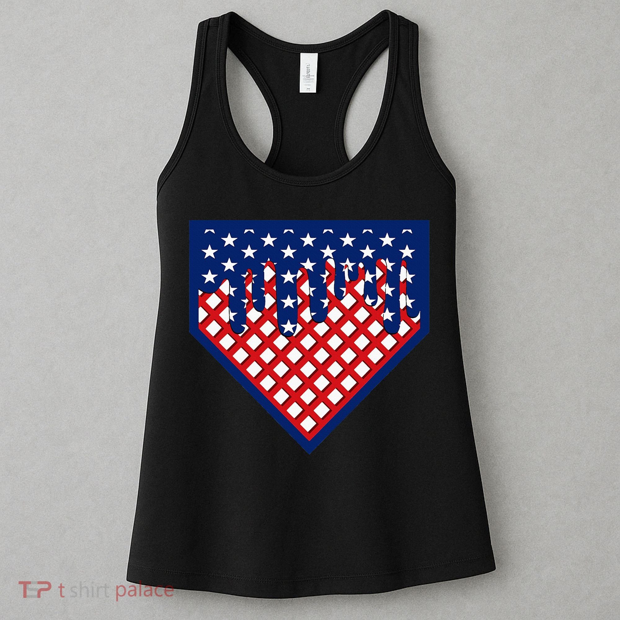 Home Plate Drip Ice Cream Softball & Baseball Women's Tank Top