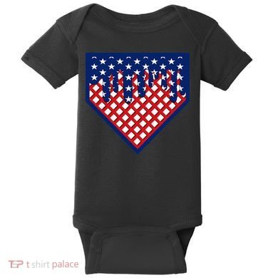 Home Plate Drip Ice Cream Softball & Baseball Baby Bodysuit