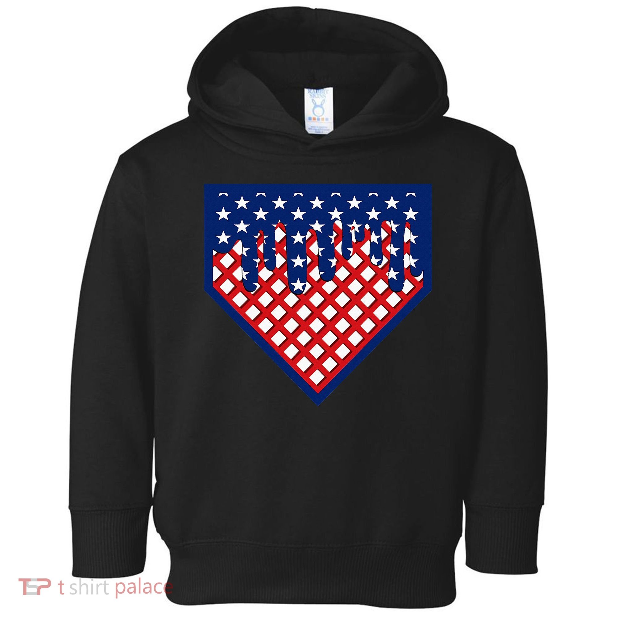 Home Plate Drip Ice Cream Softball & Baseball Toddler Hoodie
