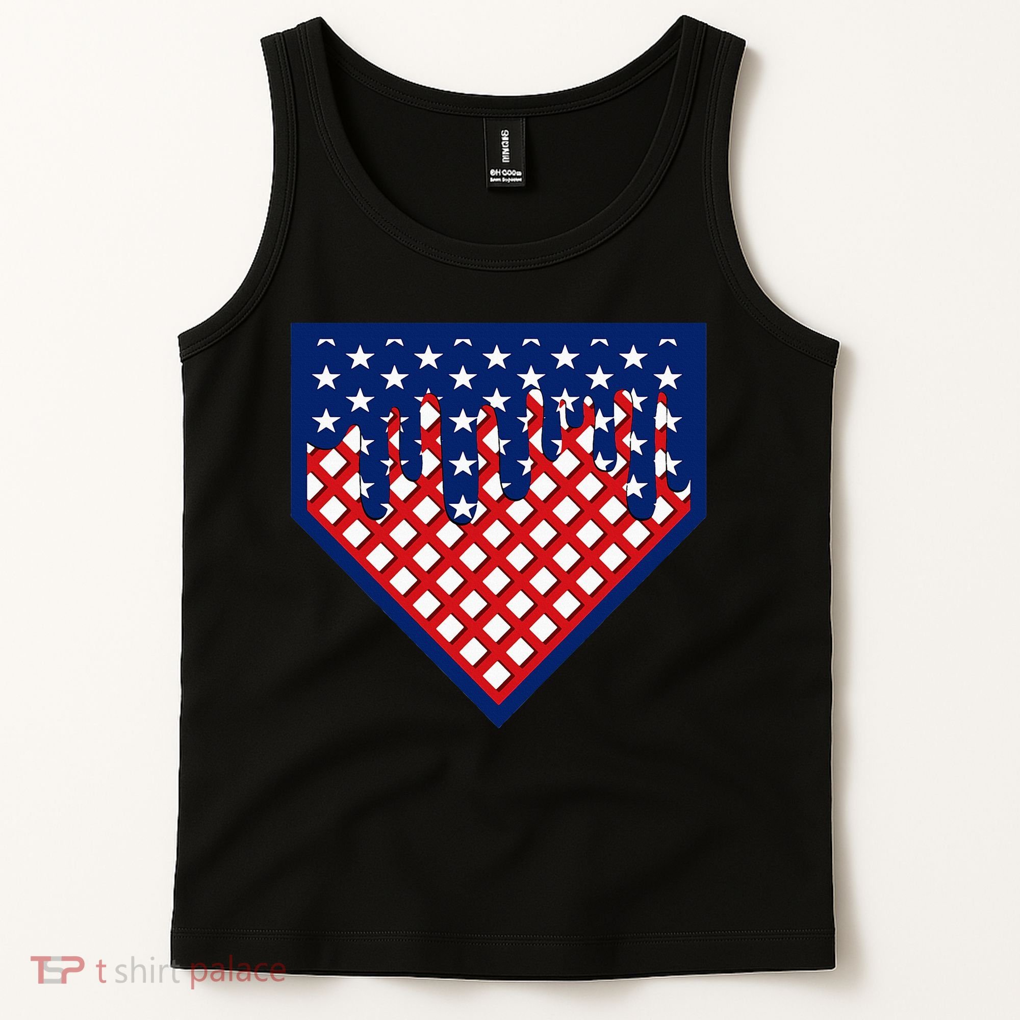 Home Plate Drip Ice Cream Softball & Baseball Tank Top