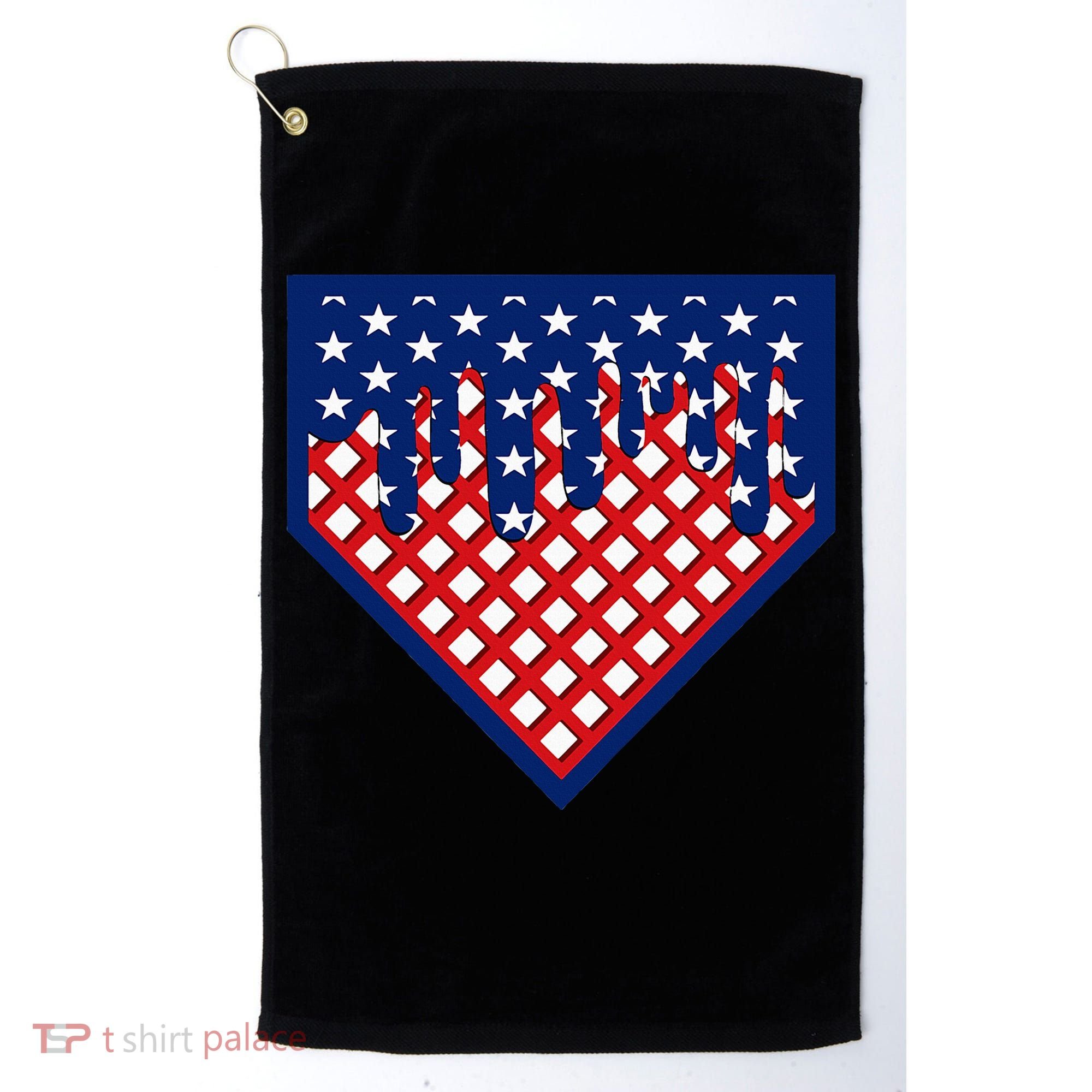 Home Plate Drip Ice Cream Softball & Baseball Golf Towel