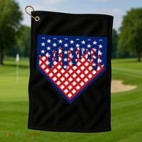 Home Plate Drip Ice Cream Softball & Baseball Golf Towel thumb 1