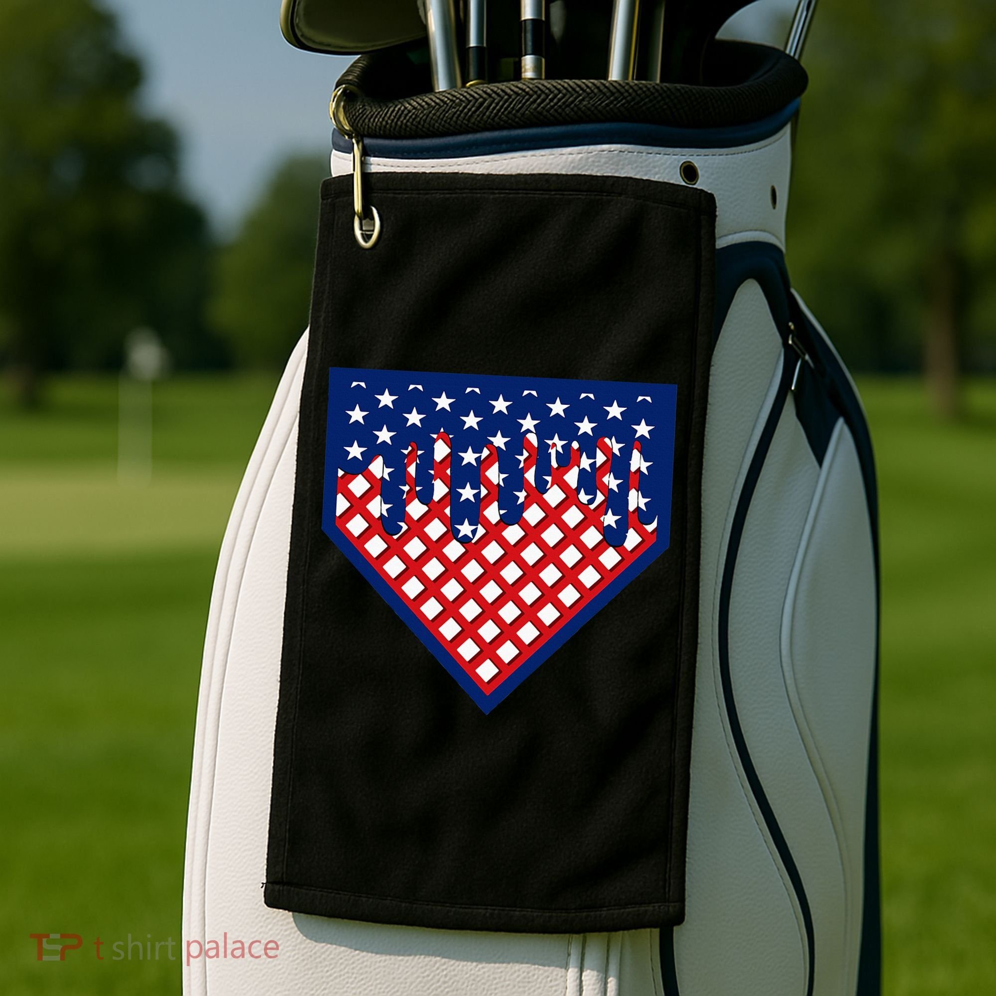 Home Plate Drip Ice Cream Softball & Baseball Golf Towel