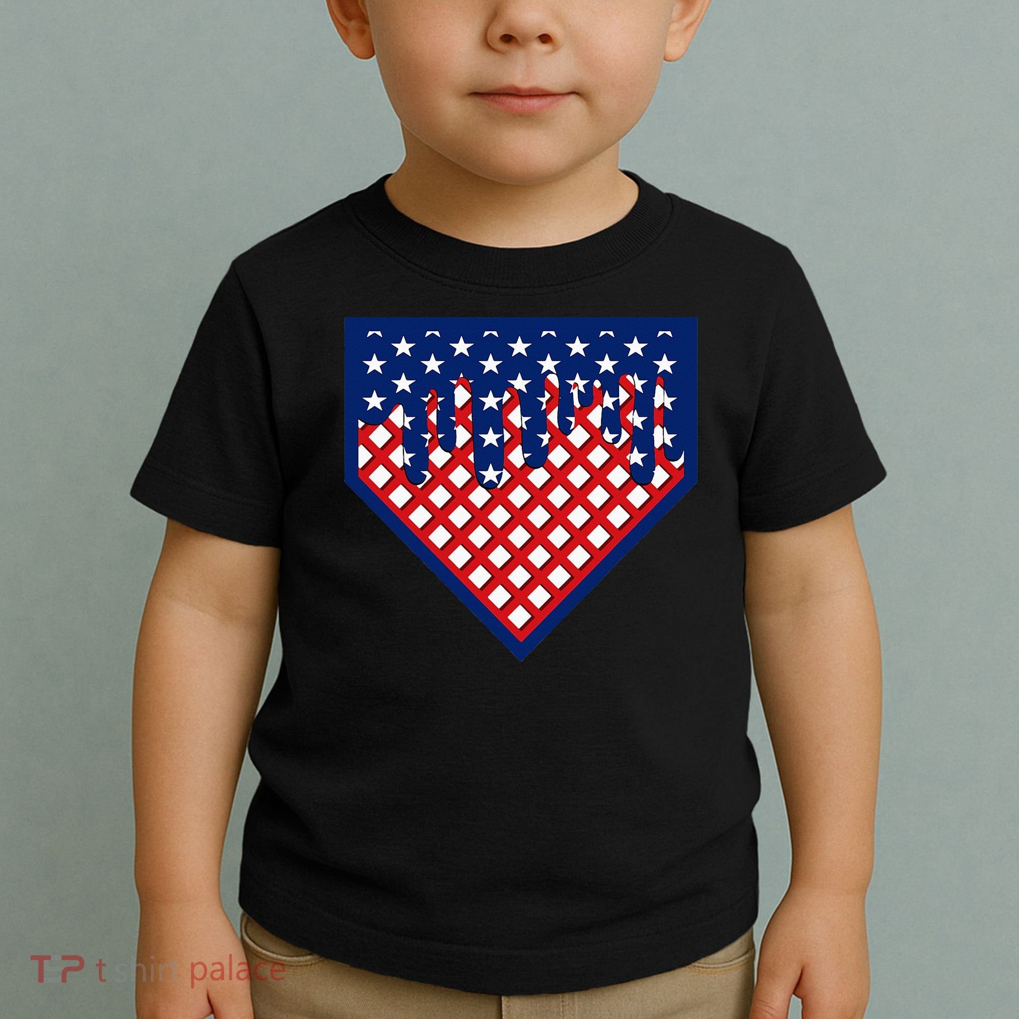 Home Plate Drip Ice Cream Softball & Baseball Toddler T-Shirt