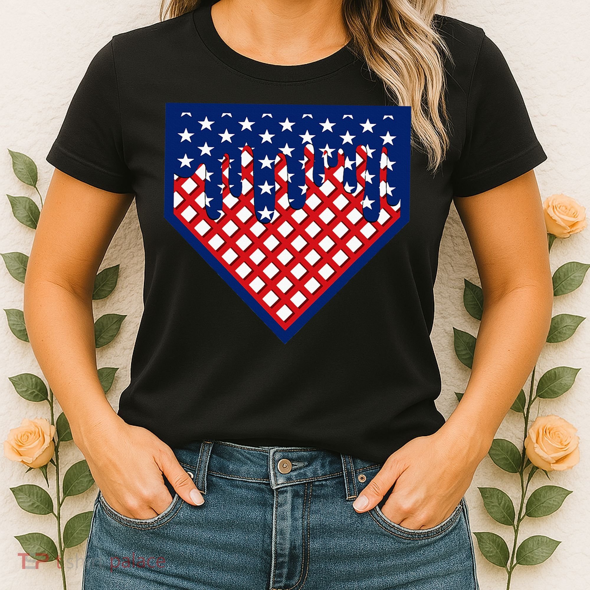 Home Plate Drip Ice Cream Softball & Baseball Women's T-Shirt