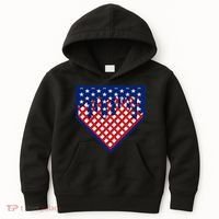 Home Plate Drip Ice Cream Softball & Baseball Kids Hoodie thumb 0