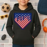 Home Plate Drip Ice Cream Softball & Baseball Kids Hoodie thumb 2