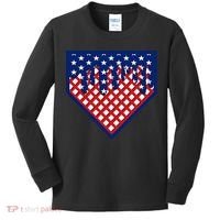 Home Plate Drip Ice Cream Softball & Baseball Kids Long Sleeve Shirt thumb 0