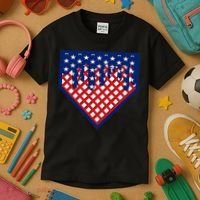 Home Plate Drip Ice Cream Softball & Baseball Kids T-Shirt thumb 3