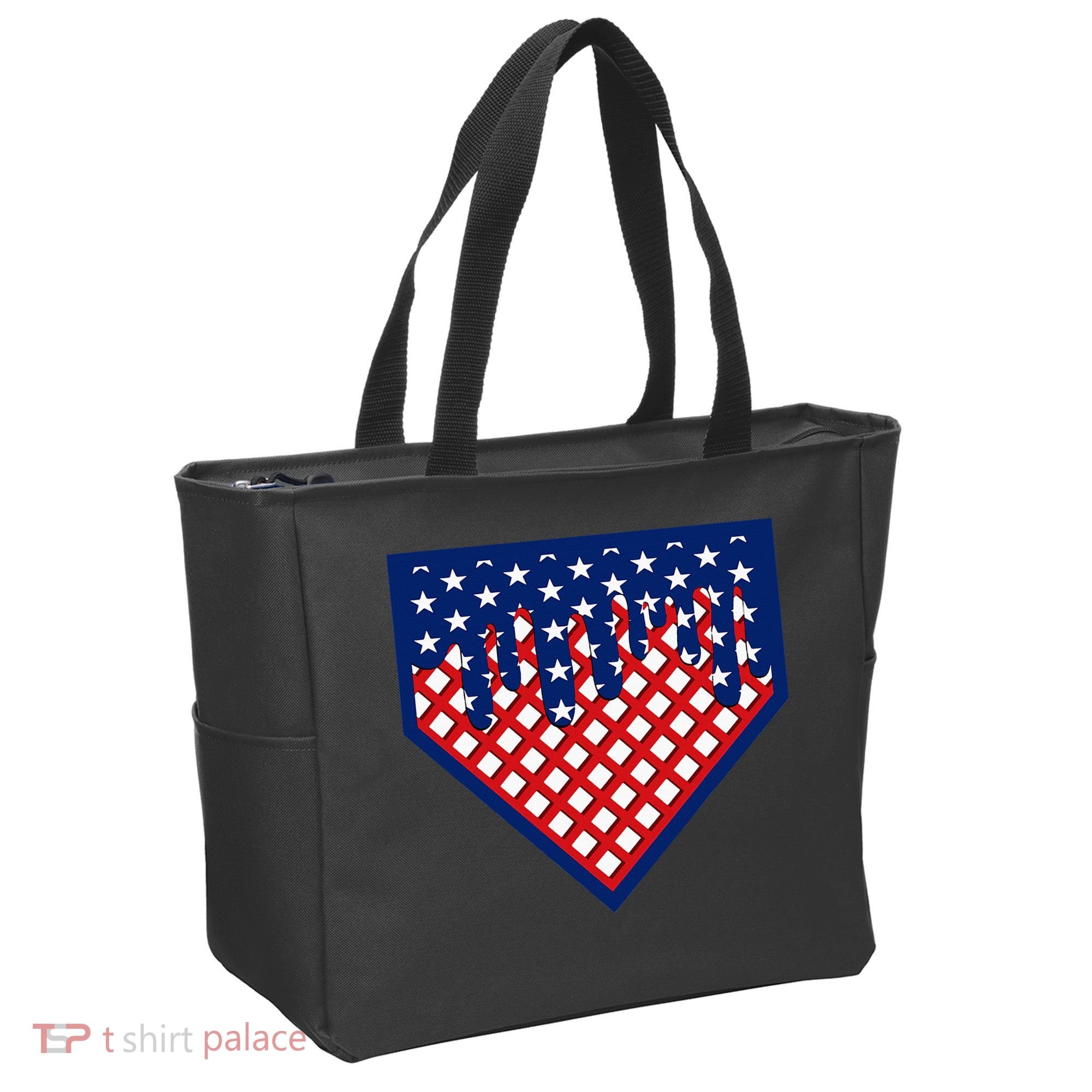 Home Plate Drip Ice Cream Softball & Baseball Tote Bag