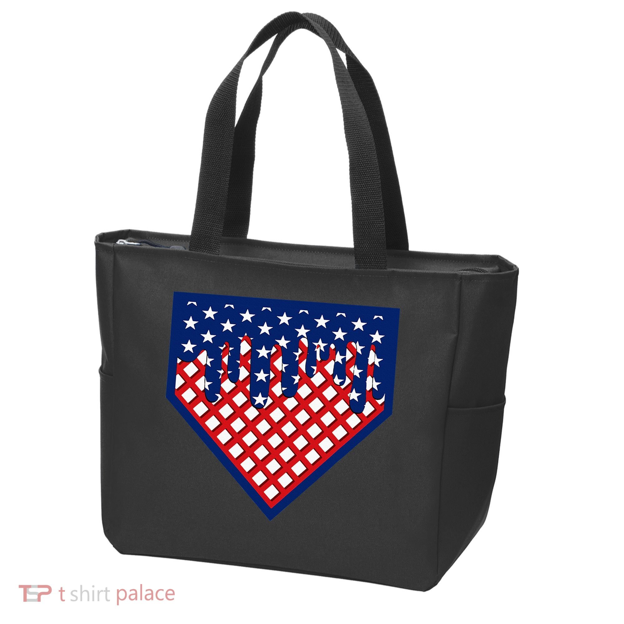 Home Plate Drip Ice Cream Softball & Baseball Tote Bag