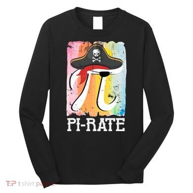 Happy Pi Day Funny Pirate Long Sleeve Shirt
