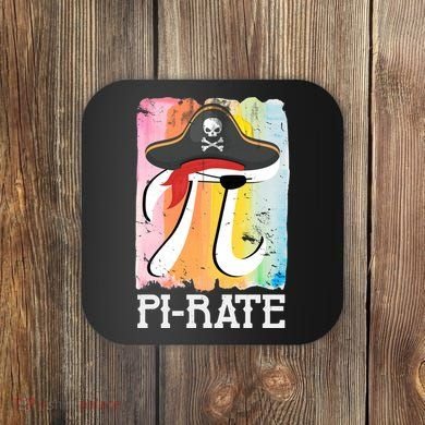 Happy Pi Day Funny Pirate Coaster