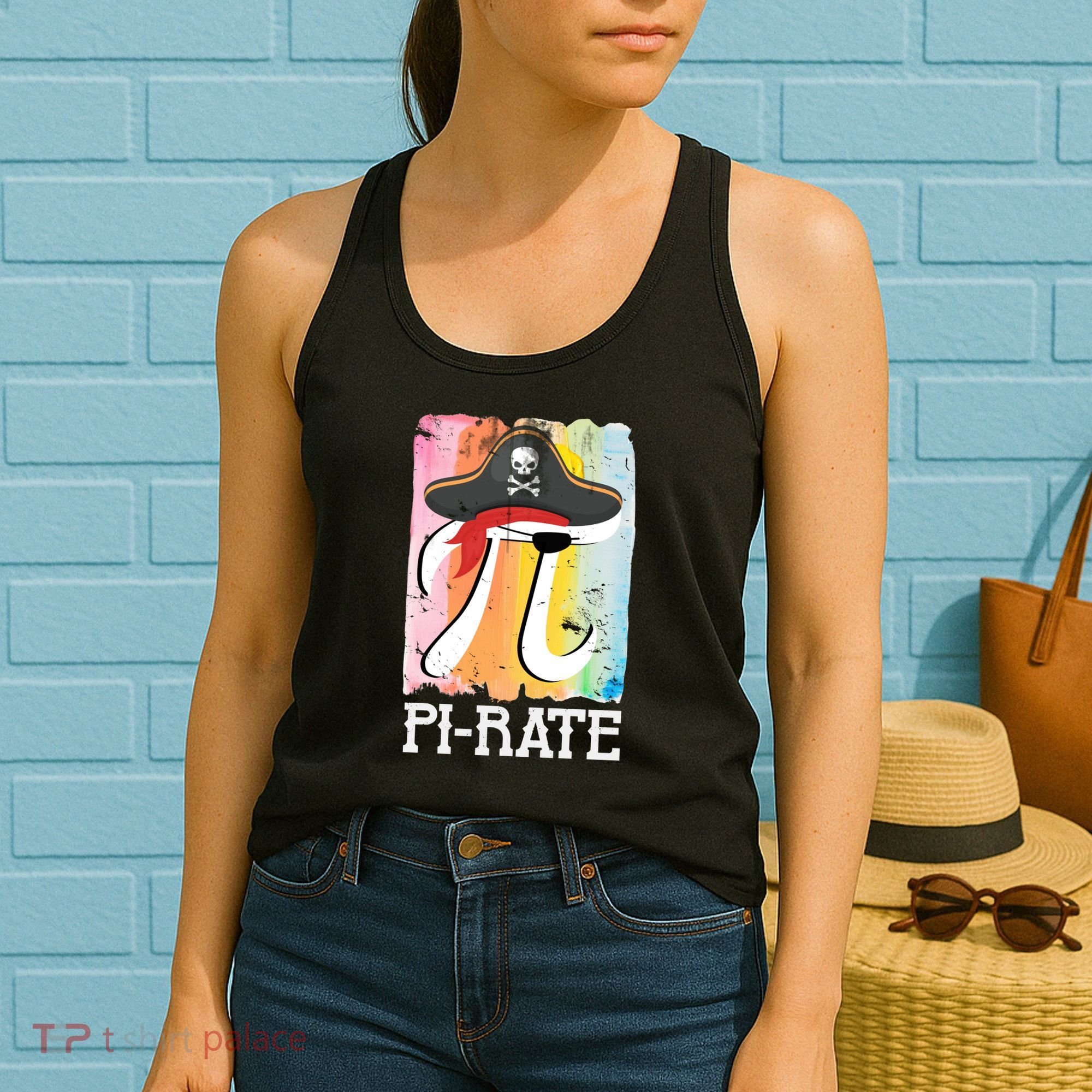 Happy Pi Day Funny Pirate Women's Tank Top