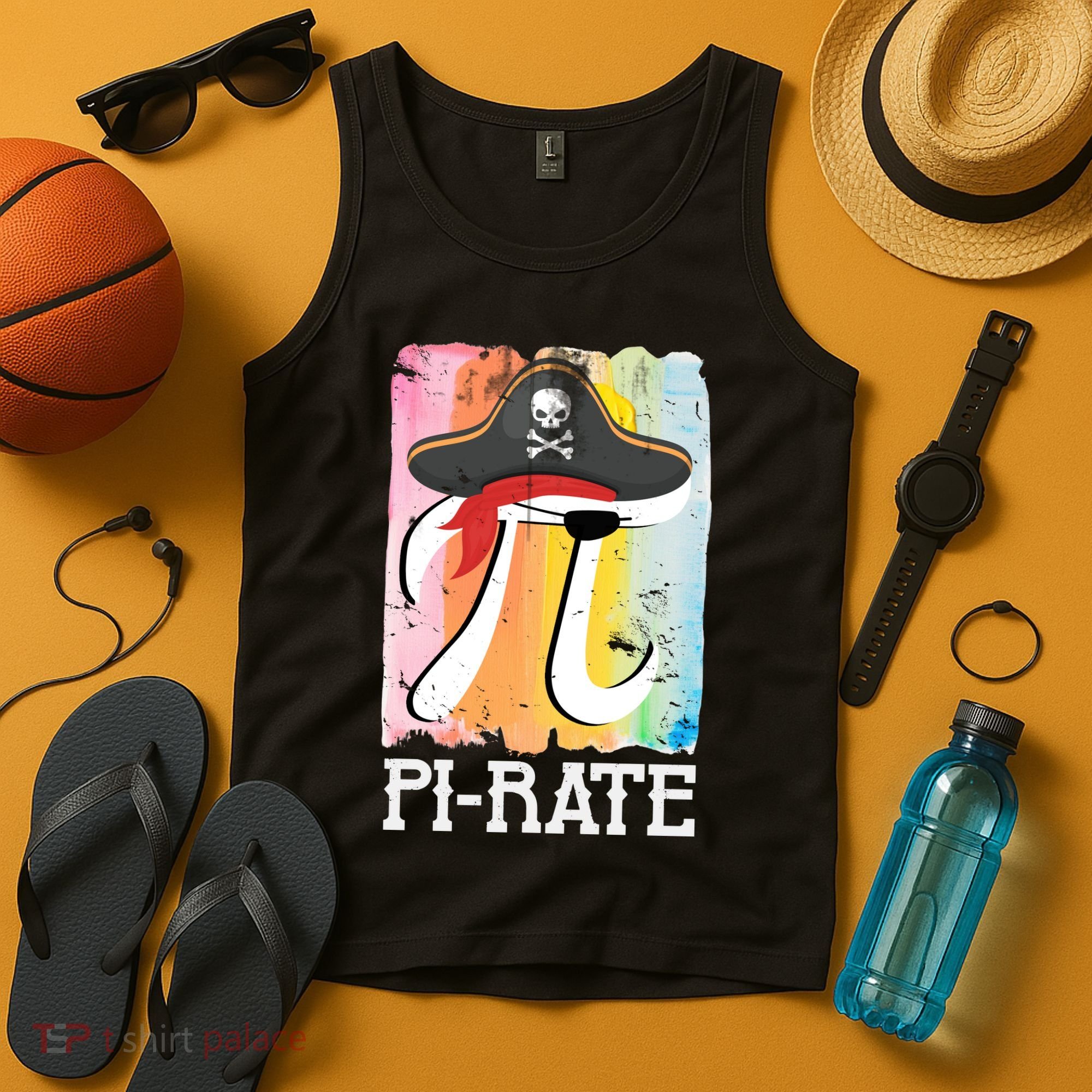 Happy Pi Day Funny Pirate Tank Top