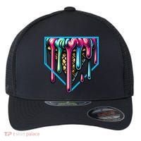 Home Plate Drip Ice Cream Softball & Baseball Flexfit Unipanel Trucker Cap thumb 0