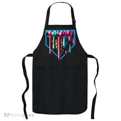 Home Plate Drip Ice Cream Softball & Baseball Apron