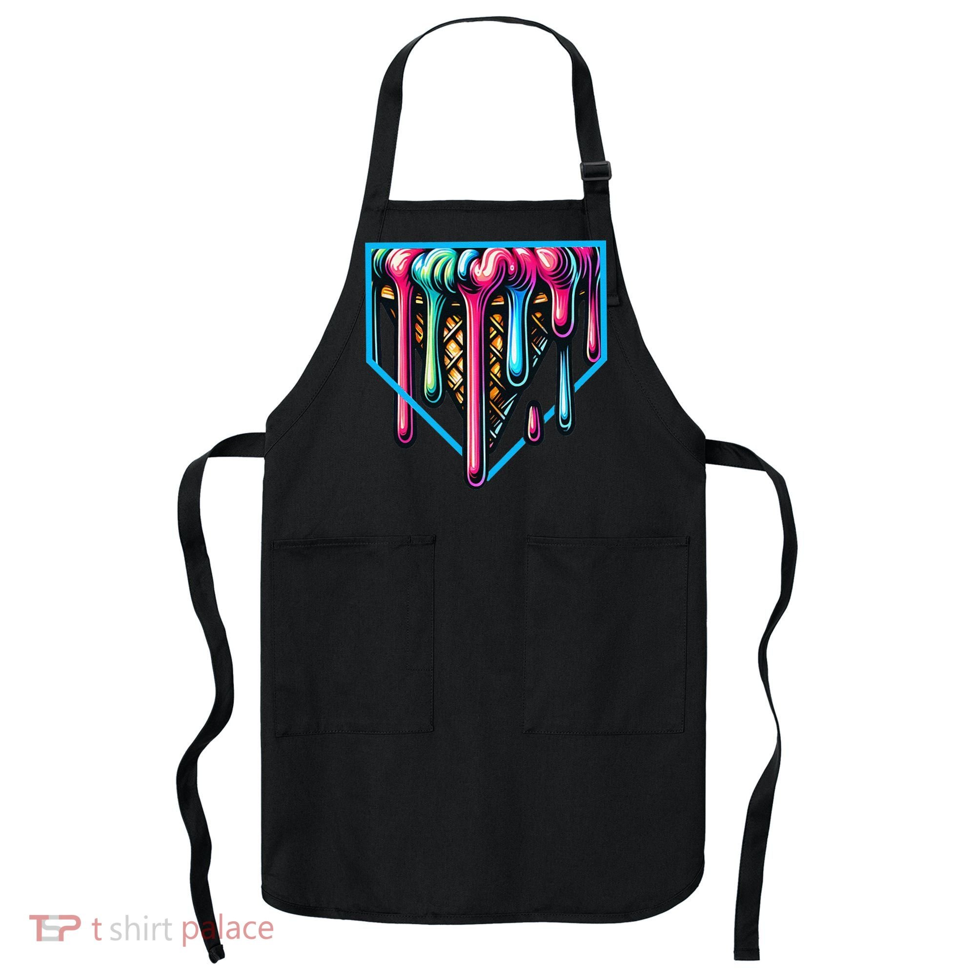 Home Plate Drip Ice Cream Softball & Baseball Apron
