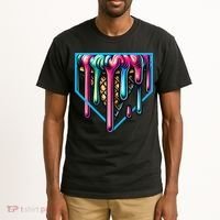 Home Plate Drip Ice Cream Softball & Baseball Tall T-Shirt thumb 2