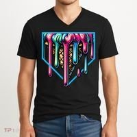 Home Plate Drip Ice Cream Softball & Baseball V-Neck T-Shirt thumb 2