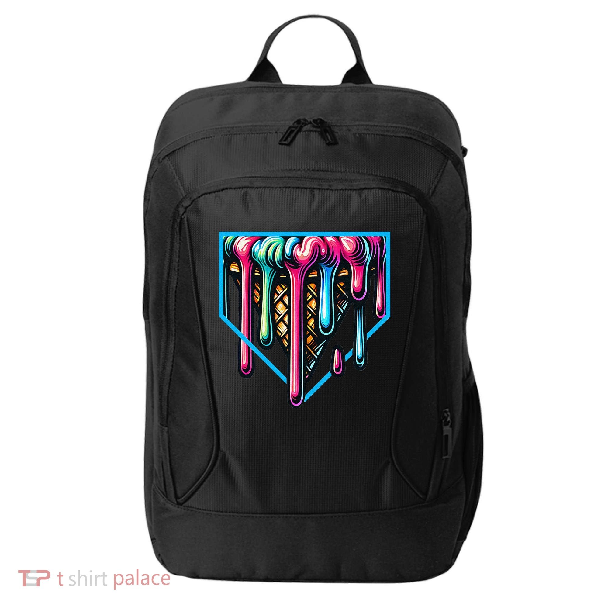 Home Plate Drip Ice Cream Softball & Baseball City Backpack