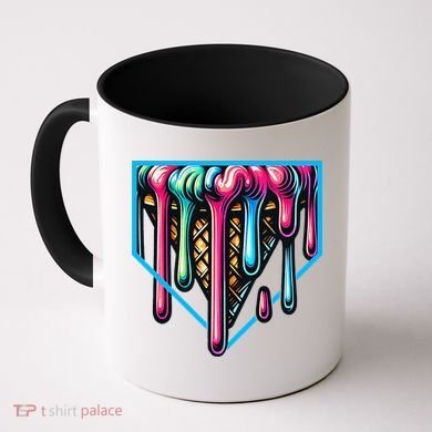 Home Plate Drip Ice Cream Softball & Baseball Coffee Mug
