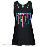 Home Plate Drip Ice Cream Softball & Baseball Ladies Essential Flowy Tank thumb 0