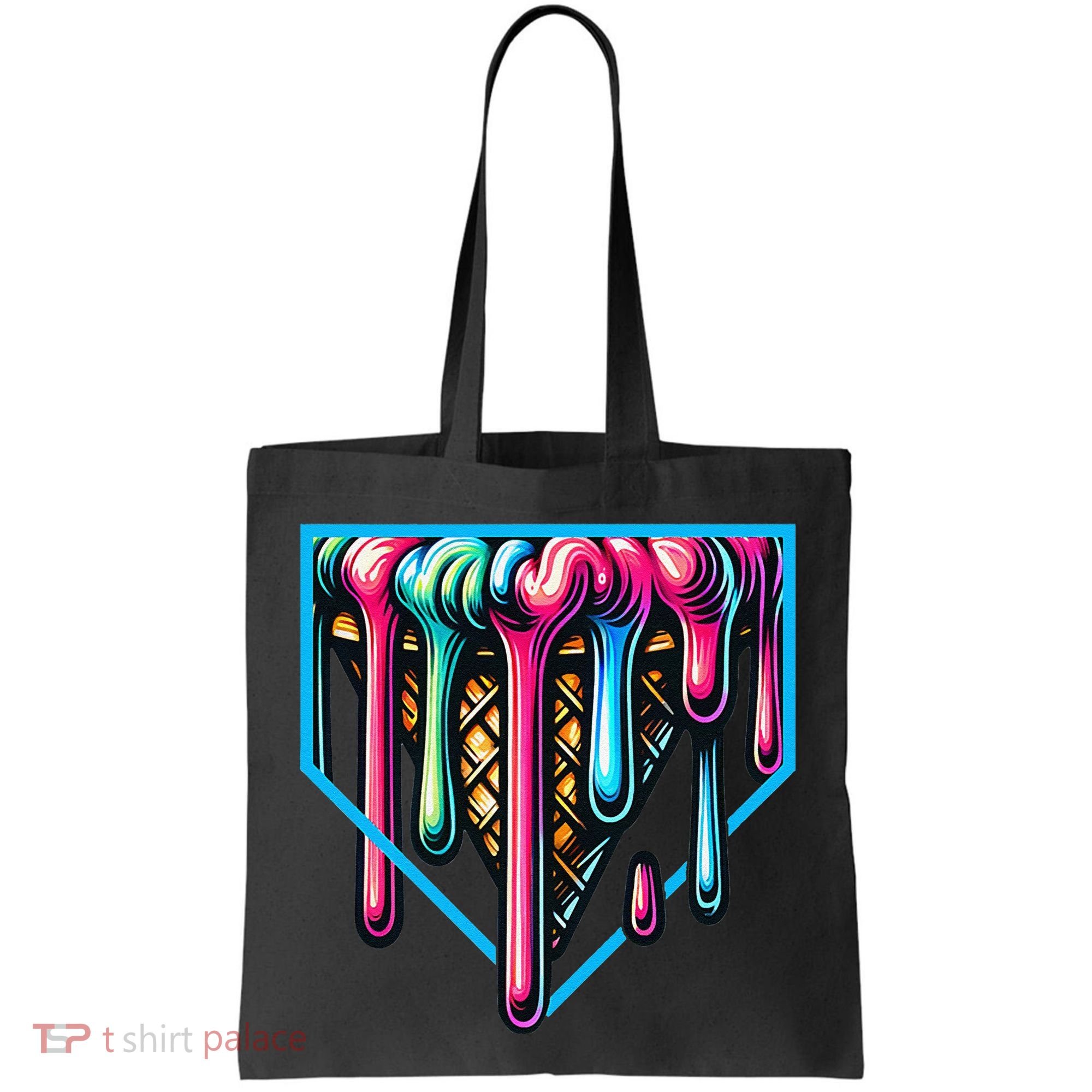 Home Plate Drip Ice Cream Softball & Baseball Tote Bag