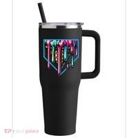 Home Plate Drip Ice Cream Softball & Baseball 40oz Vacuum Insulated Stainless Steel Travel Tumbler thumb 0