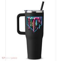 Home Plate Drip Ice Cream Softball & Baseball 40oz Vacuum Insulated Stainless Steel Travel Tumbler thumb 2